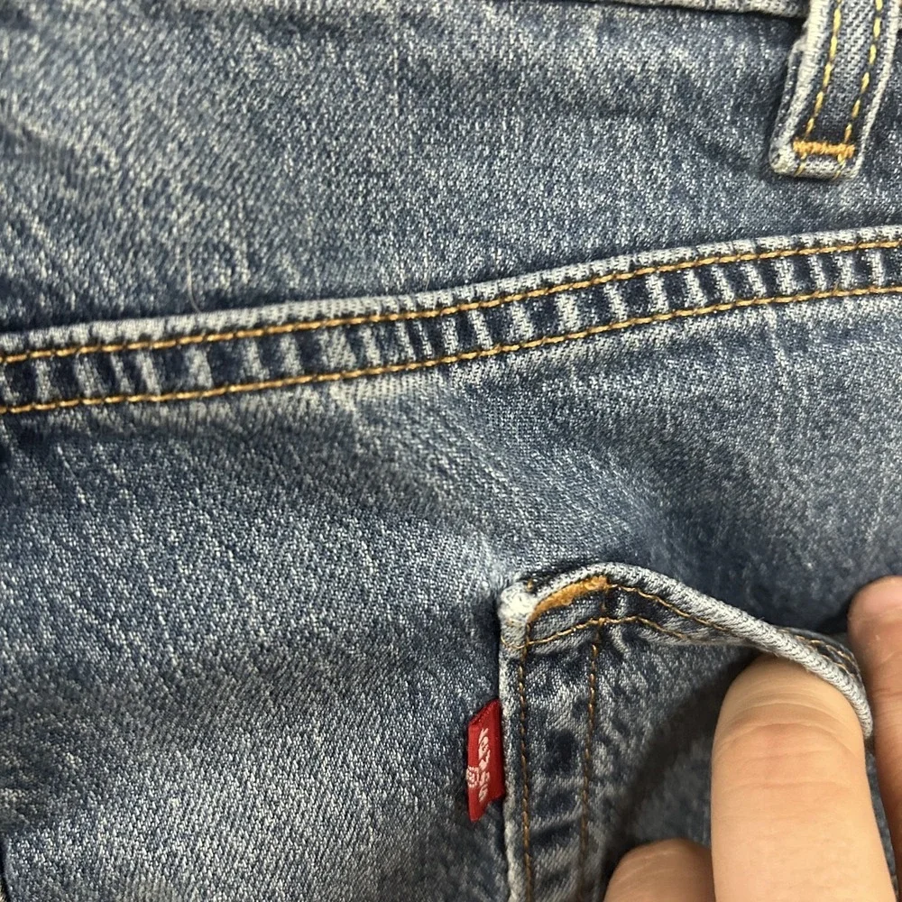 Levis Jeans Mens 38x30 Blue Denim‎ 505 Straight American Work Wear Cotton Adult